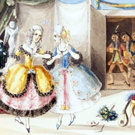 Fiordiligi y Dorabela, personajes de Cosí fan tutte por Johann Peter Lyser